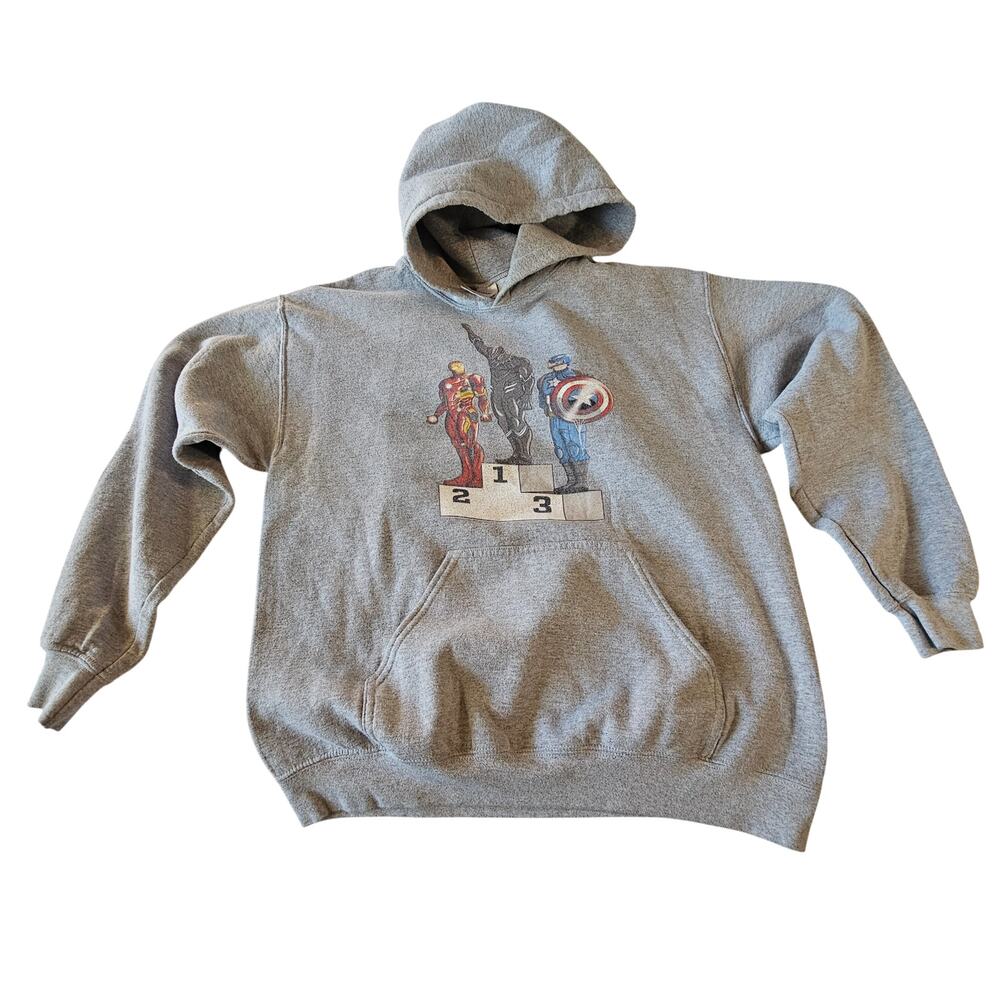 ❤️2/$12 Black Panther Captain America Iron Man Superhero Sweatshirt, Size M